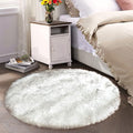 Latepis Round Area Rugs 6ft White by Latepis