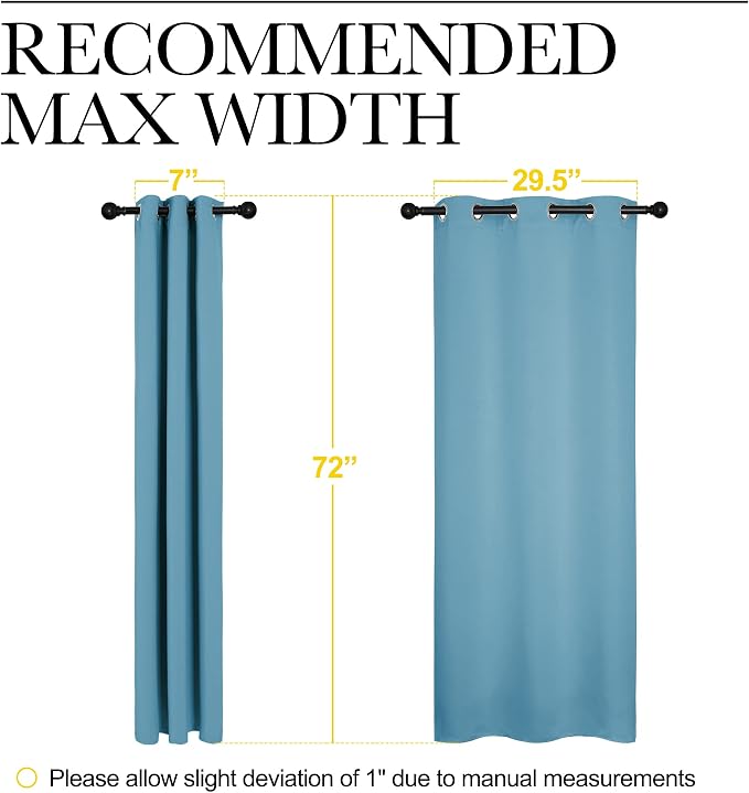 NICETOWN Thermal Insulated Curtains Blackout Draperies, Window Treatment Solid - Image 7