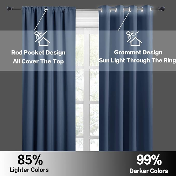 RYB HOME Short Blackout Curtains - Image 4