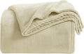 KMUSET Super Soft Throw Blanket Premium Silky Flannel Fleece Twin Size Beige by COZYBLANKETHappyHomeLife