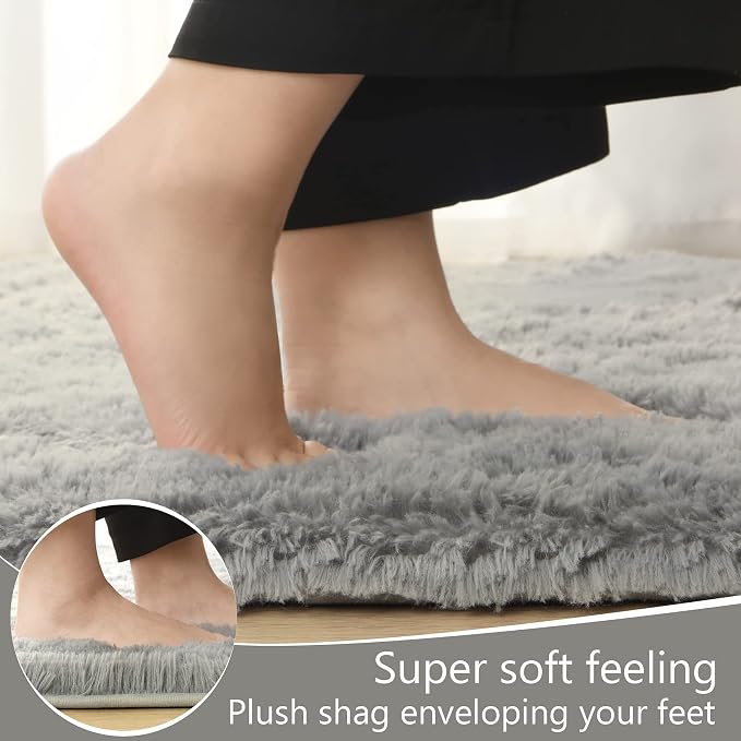 LOCHAS Ultra Soft Indoor Modern Area Rugs Fluffy Living Room Carpets - Image 6
