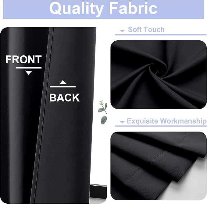 Simplebrand Ava Halloween Black Short Blackout Curtains - Image 3