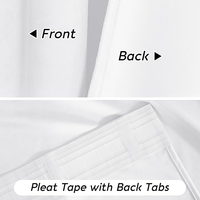 RYB HOME Pure White Velvet Curtains 90 inches - Image 6