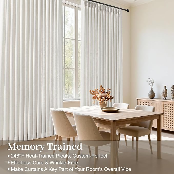IVAPUPU 108 Inch Linen Blend Curtains - Image 3