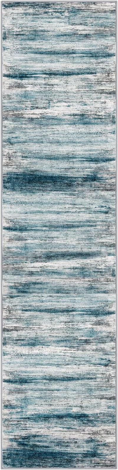 KOZYFLY Modern Abstract Hallway Runner Rug, 2.6x10 Washable Rug Runner Non-Slip - Image 8