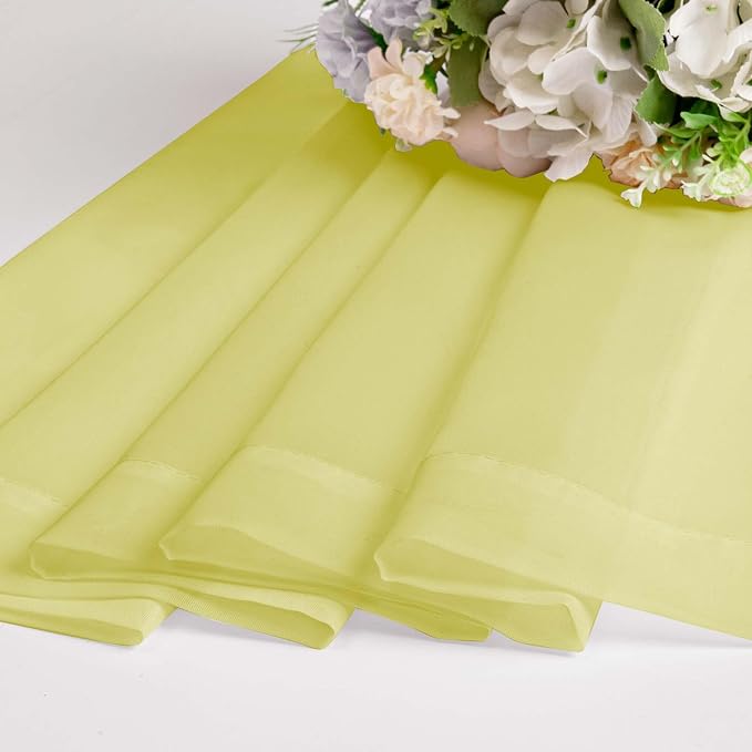 OWENIE Lemon Sheer Curtains for Bedroom Living Room 90 Inches Long, Elegant - Image 7