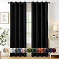 MIULEE Black Blackout Curtains for Bedroom Living Room 84 Inches Long 2 Panels by MIULEE