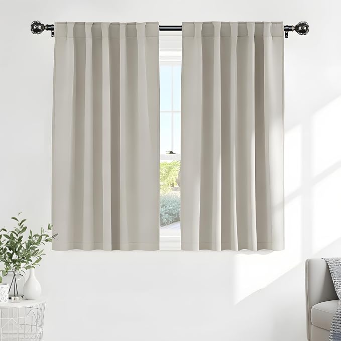 PONY DANCE Blackout Curtains, Cream Blackout Curtains by PONYDANCE