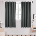 Deconovo Room Darkening Curtains Back Tab and Rod Pocket Curtains Thermal by Deconovo