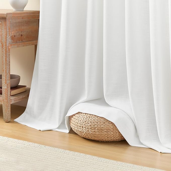 IVAPUPU Snow White Pinch Pleated Curtains 108 Inch Long - Image 5