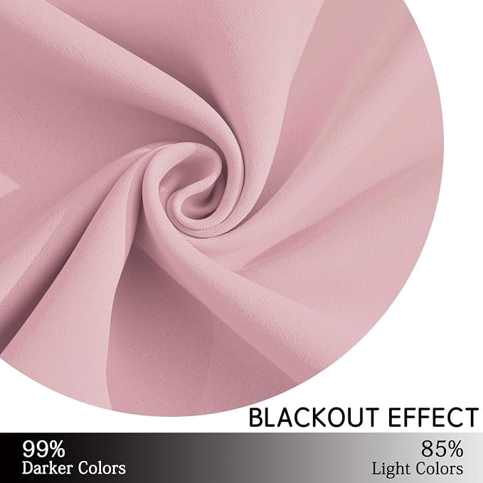 Yakamok Light Blocking Window Blackout Curtains Thermal Insulated Room - Image 6