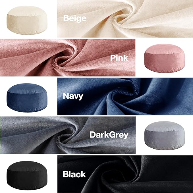5 Ft Bean Bag Chairs for Adults with Memory Foam Filling, Comfy Bean Bag Sofa with Filler Included, Soft Dutch Velvet Fabric Beanbags,5 Foot, Black