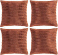 Fancy Homi 4 Packs Rust Decorative Throw Pillow Covers 26x26 Inch by Fancy+Homi