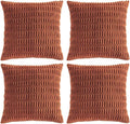 Fancy Homi 4 Packs Rust Decorative Throw Pillow Covers 24x24 Inch by Fancy+Homi