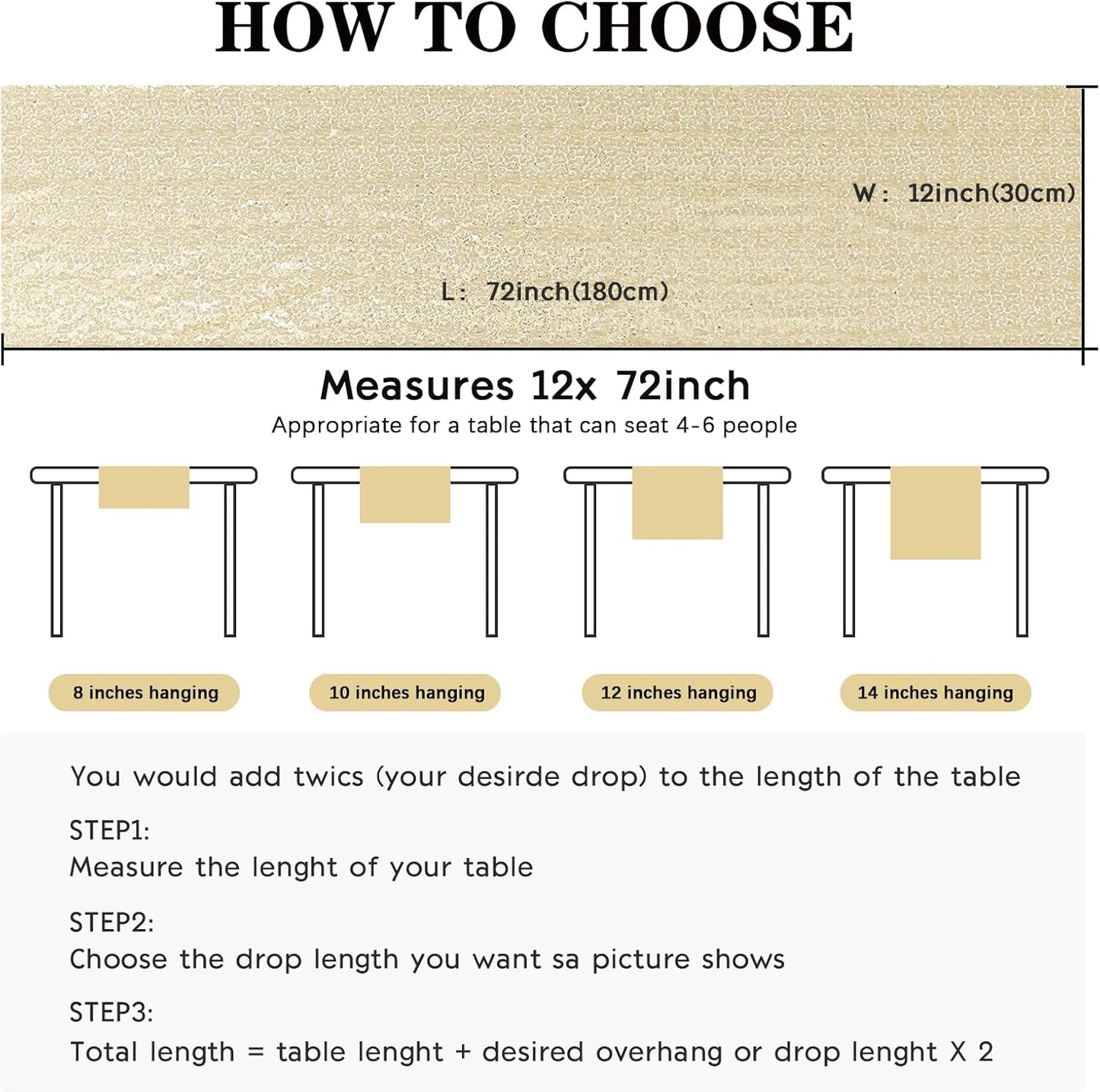 10 Packs 12 x 72 inches Sequin Table Runner, Champagne Glitter Table Runner for Birthday Party Supplies Wedding Engagement Baby Shower Holiday Celebration Event Decorations