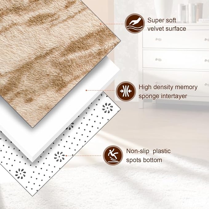 TWINNIS Super Soft Shaggy Rugs Fluffy Carpets, 4x5.9 Feet, Indoor Modern Plush - Image 2