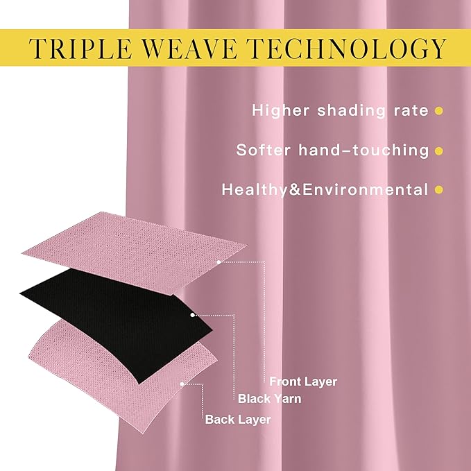 NICETOWN Crystal Pink Doorway Curtains Elegant & Luxury - Image 3
