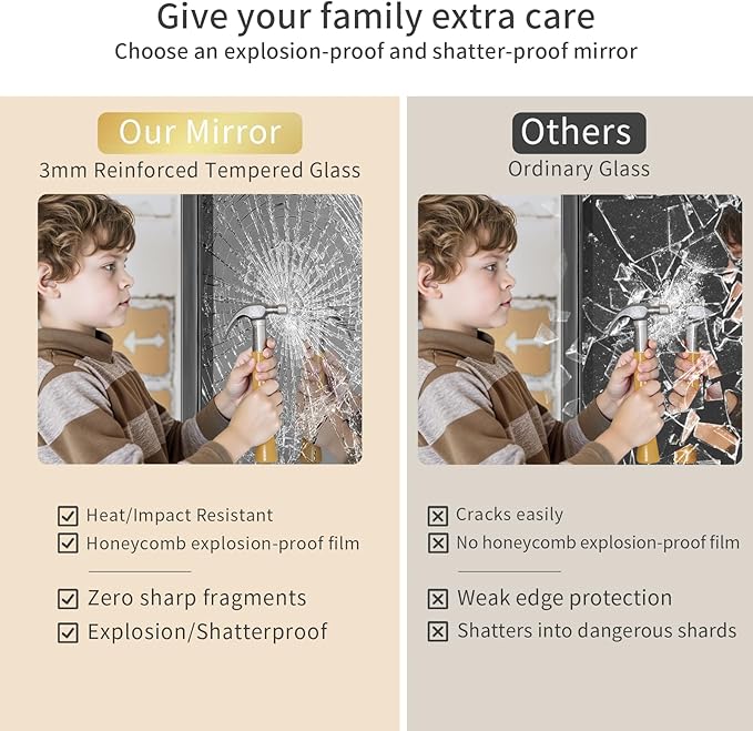 Koonmi Black Wall Mirror for Bathroom, 24x36 Inch Matte Deep Framed Rounded Rectangle Vanity Mirror for Farmhouse Living Room, Tempered Glass, Anti-Rust, Vertically or Horizontally