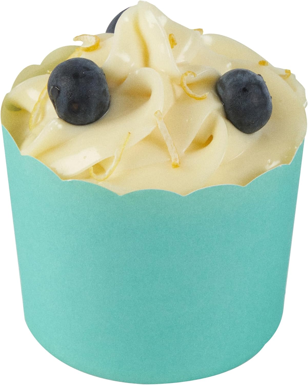 Panificio 6 Ounce Cupcake Wrappers, 200 Scalloped Baking Cups - Oven-Ready, Greaseproof, Turquoise Paper Cupcake Liners, Disposable, For Birthdays, Baby Showers, Or Weddings - Restaurantware