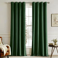 MIULEE Christmas Velvet Curtains Emerald Green Elegant Grommet Curtains Thermal by MIULEE