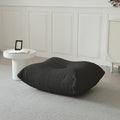 Luxury Ottomans, Modern Square Foot Rest for Sofa Couch Chair, Lazy Floor Seating, Fireside Bean Bag Chair, Tatami Sofa Lounger for Living Room, Bedroom, Office, Black