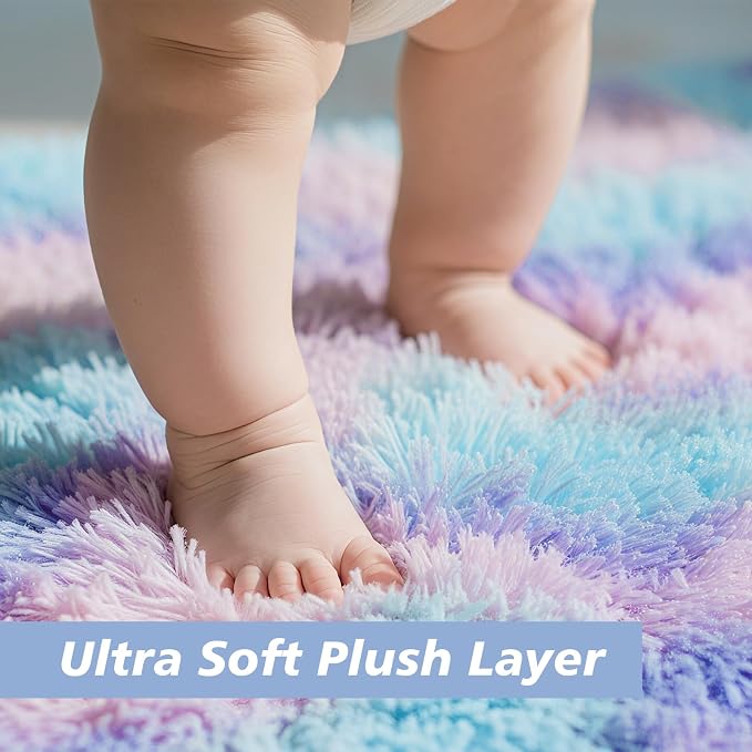 Shag Area Rug for Bedroom 5x8, Fluffy Area Rugs for Living Room, Soft Fuzzy Rug - Image 2