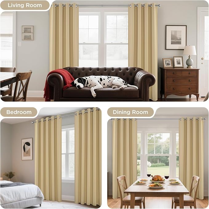 Joydeco Blackout Curtains 108 Inch Length 2 Panels Set, Thermal Insulated Long - Image 6