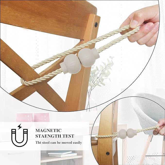 6 Pack Magnetic Curtain Tiebacks Modern Handmade Rope Curtain Tie Backs - Image 5