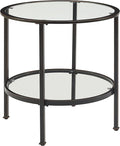 Crosley Furniture Aimee Small Side End Table with Storage Shelf for Living Room, Oil-Rubbed Bronze