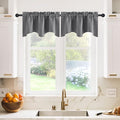 NICETOWN Blackout Valances for Bedroom, Small Window Covering Curtain Set Light by NICETOWN