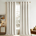 MIULEE Elegant Velvet Curtains Ivory Grommet Curtains Thermal Insulated by MIULEE