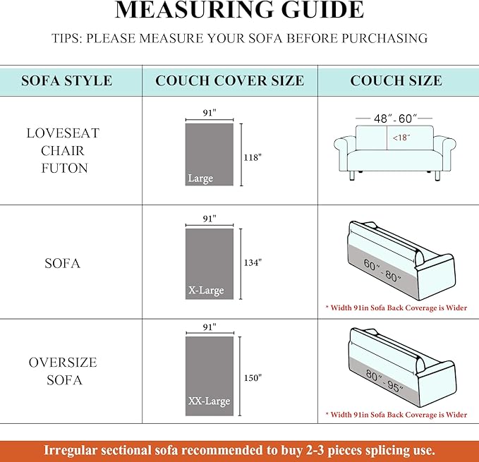 STACYPIK Soft Breathable Boho Chocolate Sofa Cover Stain Resistant Furniture Protector for 3 Cushion Couch Washable Sofa Cover for Dogs Cats Dark Khaki Reversible Sectional Covers for Sofa-91X134IN
