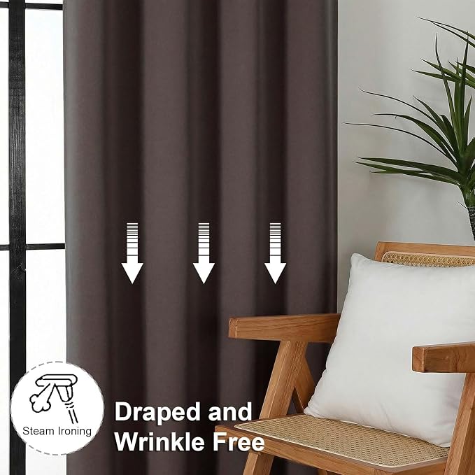Simplebrand Ava Chocolate Blackout Curtains - Image 6