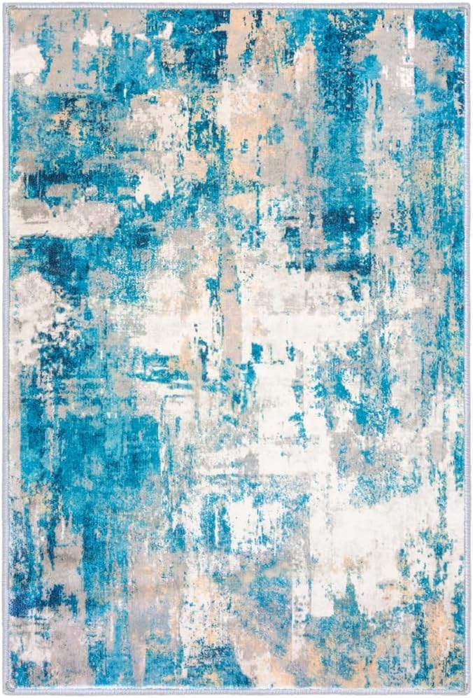KOZYFLY Modern Abstract 3x5 Area Rug Washable Bedroom Rug Throw Entry Mat - Image 9