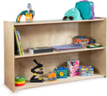 Daycare Shelves for Kids, Bookcase with 2 Shelves for Storage, Wood Furniture for Toddlers, Children, Montessori, Classroom, 47-inch Width