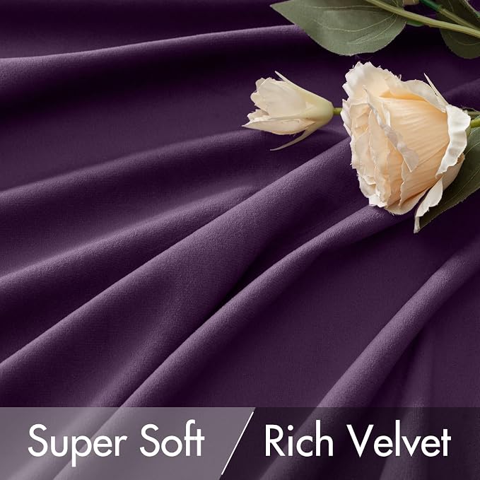 MIULEE Purple Velvet Curtains 96 inches - Image 4