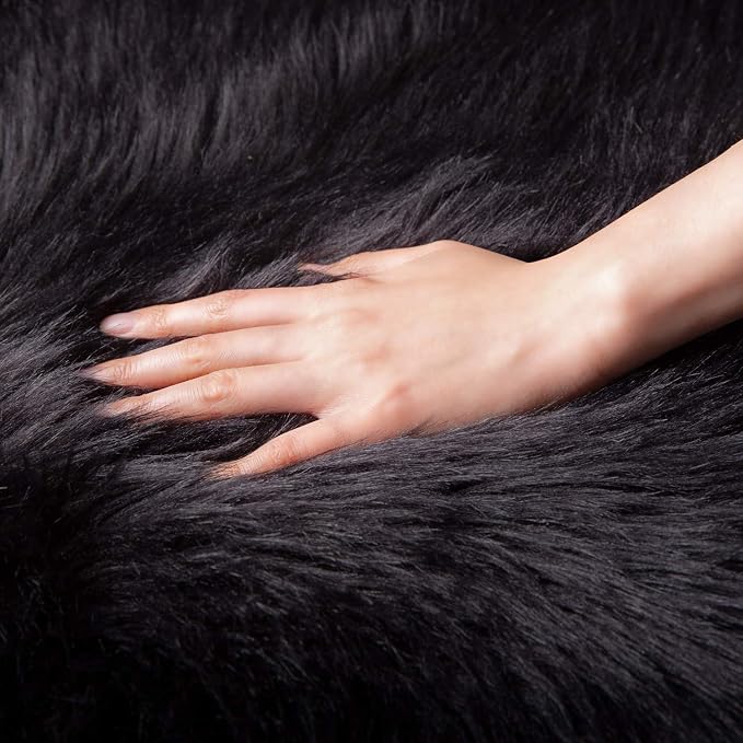 Ashler Faux Fur Rug, Fluffy Sheepskin Fur Rug, Fuzzy Ultra Soft 2 x 3 Ft Rugs - Image 4