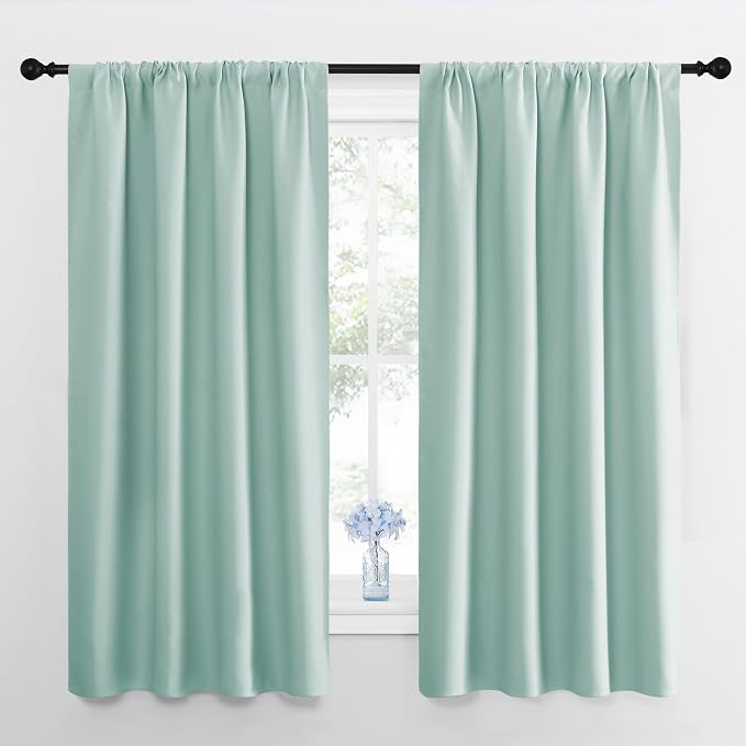 NICETOWN 2 Panels Blackout Curtains, Rod Pocket Thermal Insulated Curtains by NICETOWN