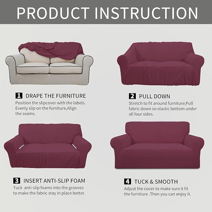 Easy-Going Stretch Chair Sofa Slipcover 1-Piece Couch Sofa Cover Furniture - Image 8