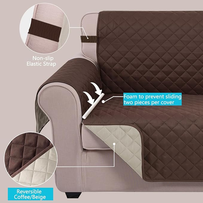 U-NICE HOME Reversible Sofa Cover Washable Couch Cover - Image 4