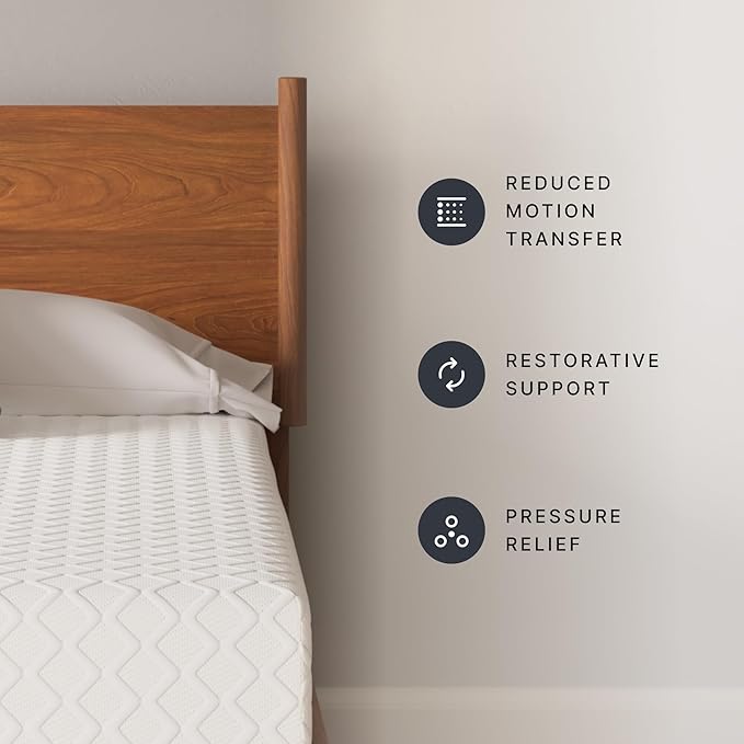 Signature Design by Ashley King Size Chime 12 Inch Medium Firm Memory Foam Mattress with Green Tea & Charcoal Gel for Pressure Relief, Fiberglass Free, Mattress In A Box
