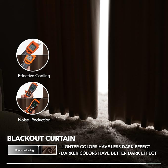 Deconovo Back Tab and Rod Pocket Blackout Curtains, Thermal Insulated Window - Image 5