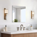 Frameless Mirror, 16x20 Inch Bathroom Mirrors for Wall, Rectangle Bathroom Vanity Mirrors with Polished Edge, Hangs Horizontally or Vertically for Bathroom, Bedroom and Living Room