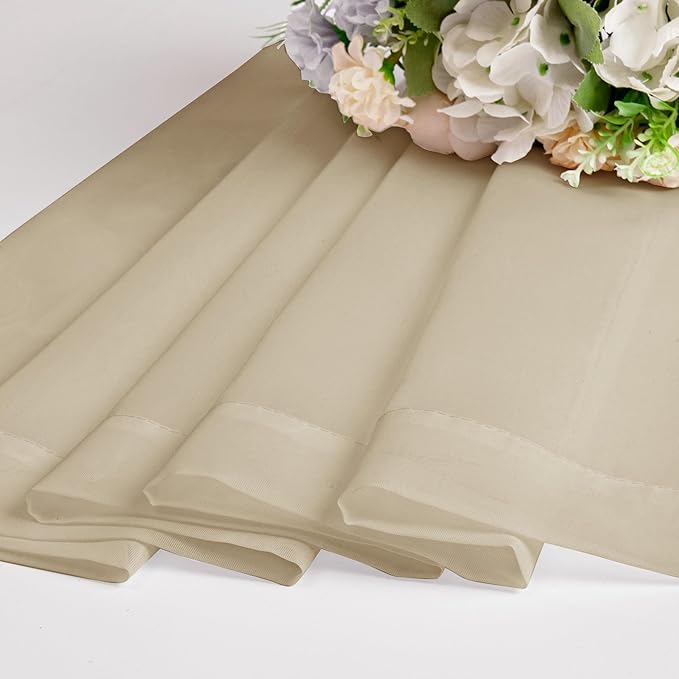 OWENIE Taupe Sheer Curtains 84 inches Long - Image 7