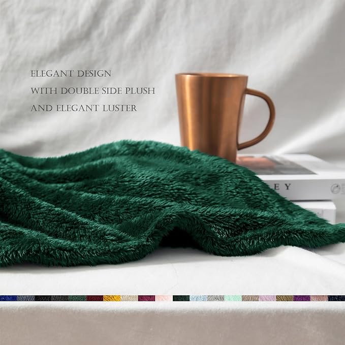 Exclusivo Mezcla Plush Fuzzy Fleece Bed Blanket Queen Size, Super Soft - Image 6