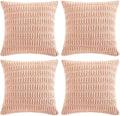Fancy Homi 4 Packs Boho Pink Decorative Throw Pillow Covers 24x24 Inch by Fancy+Homi
