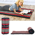Leewadee - Foldable Floor Mattress - Japanese Roll Up Futon -Trifold Tatami Mat- Guest Floor Bed - Camping Mattress - Thai Massage Mat, Kapok Filled, 75 x 28 inches, Black Red