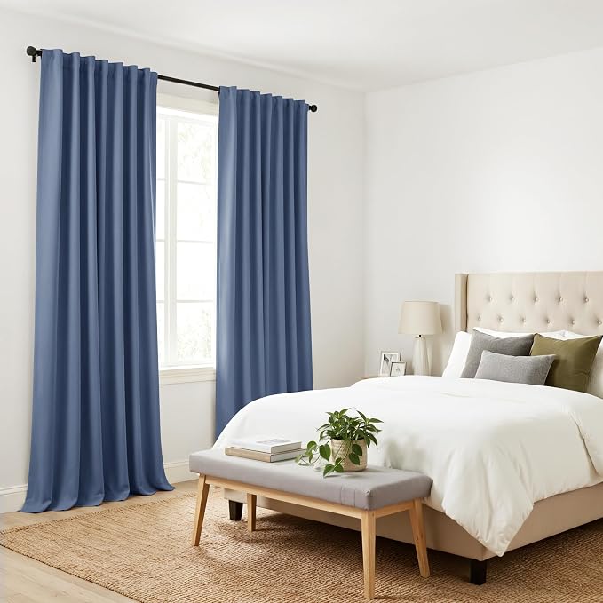 PONY DANCE Blackout Curtains for Bedroom, Room Darkening 96 inch Curtains 2 - Image 8
