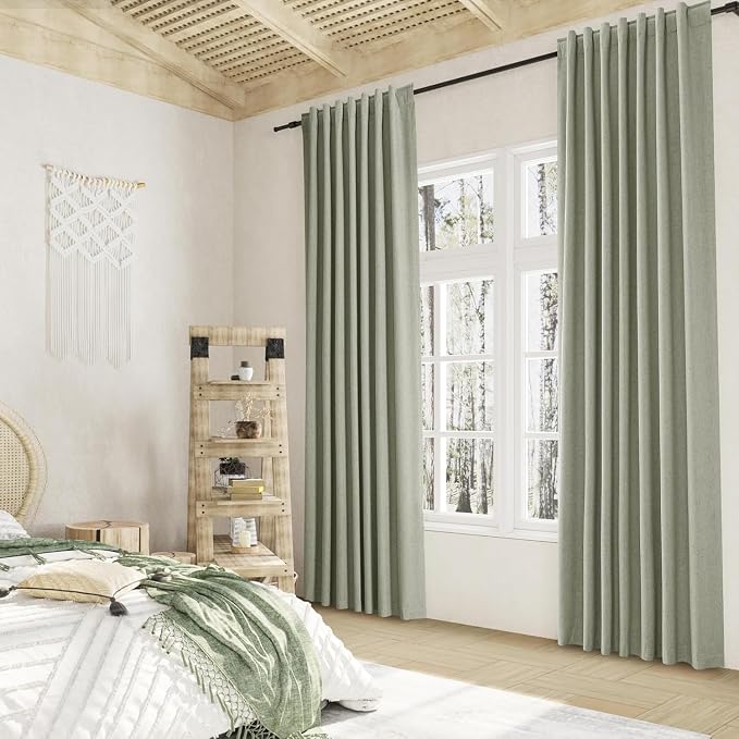 Sage Green 100% Blackout Curtains 84 Inch Length 2 Panels Set - Image 7