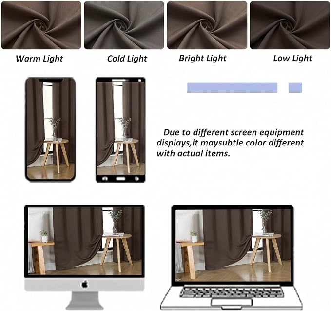 Simplebrand Chocolate Blackout Curtains - Image 8